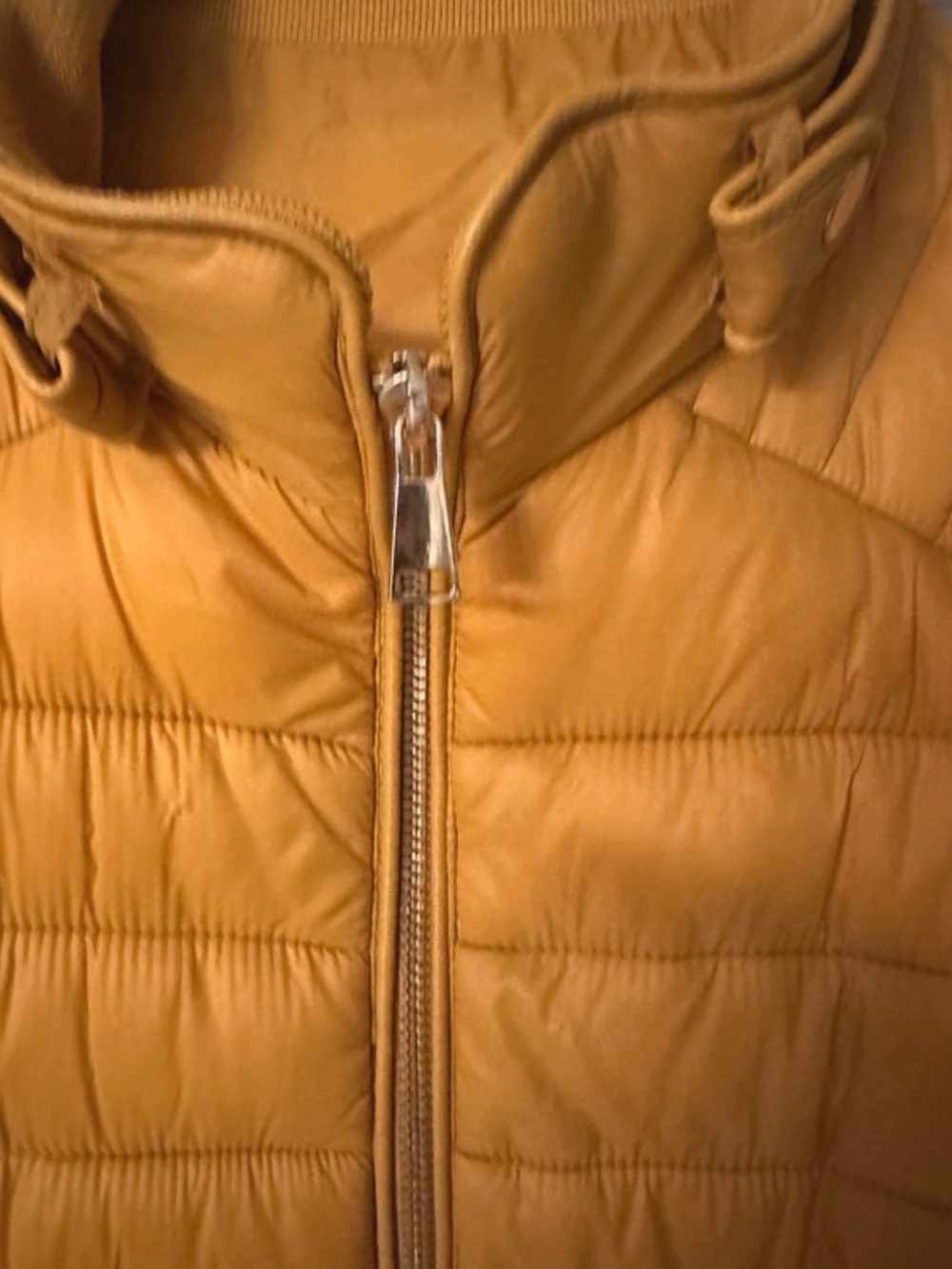 Women's Quilted Puffer Jacket in Mustard